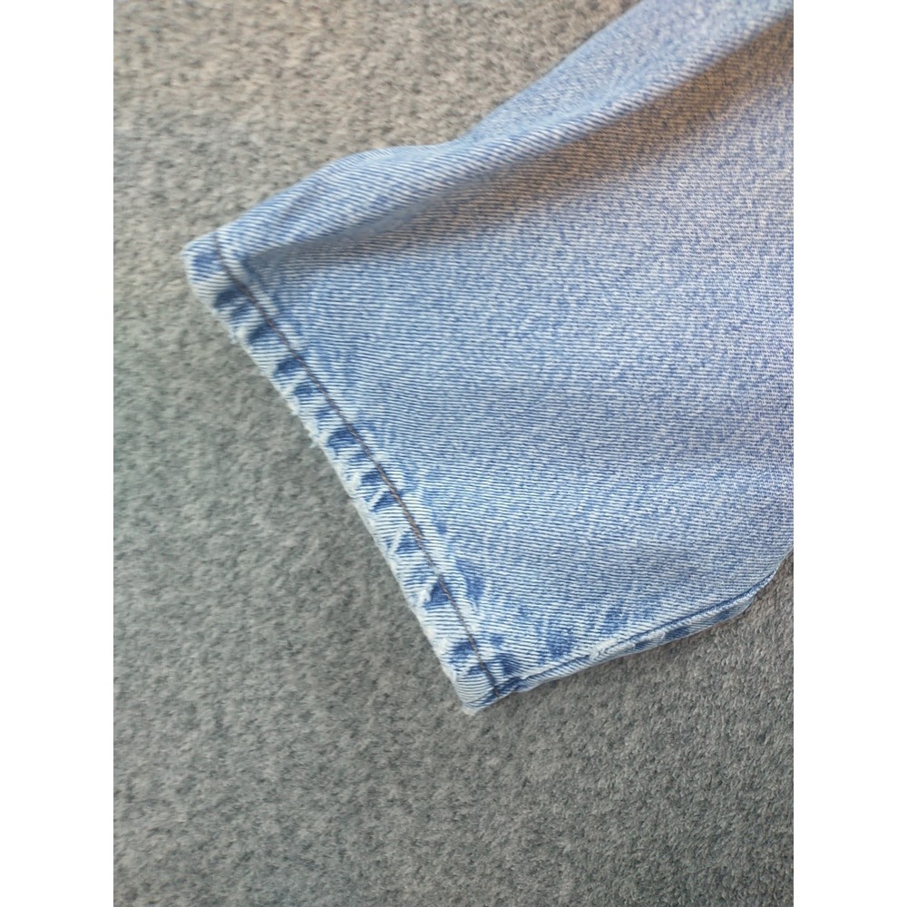 Wrangler Denim Blue Jeans Men's Size 42x31 Straight Leg Light Wash 96501DS Chore - Picture 5 of 16
